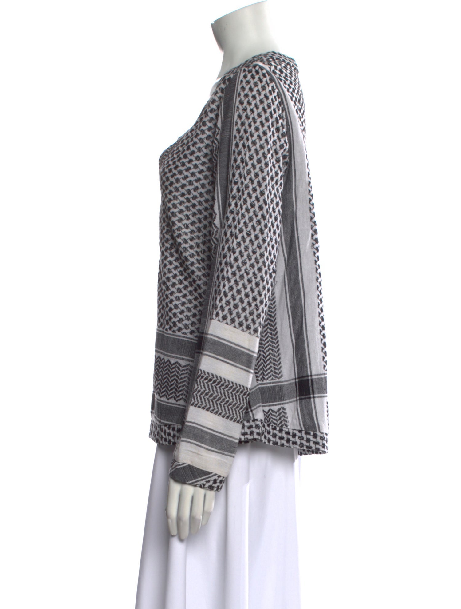 Cecilie Copenhagen Printed V-Neck Sweatshirt