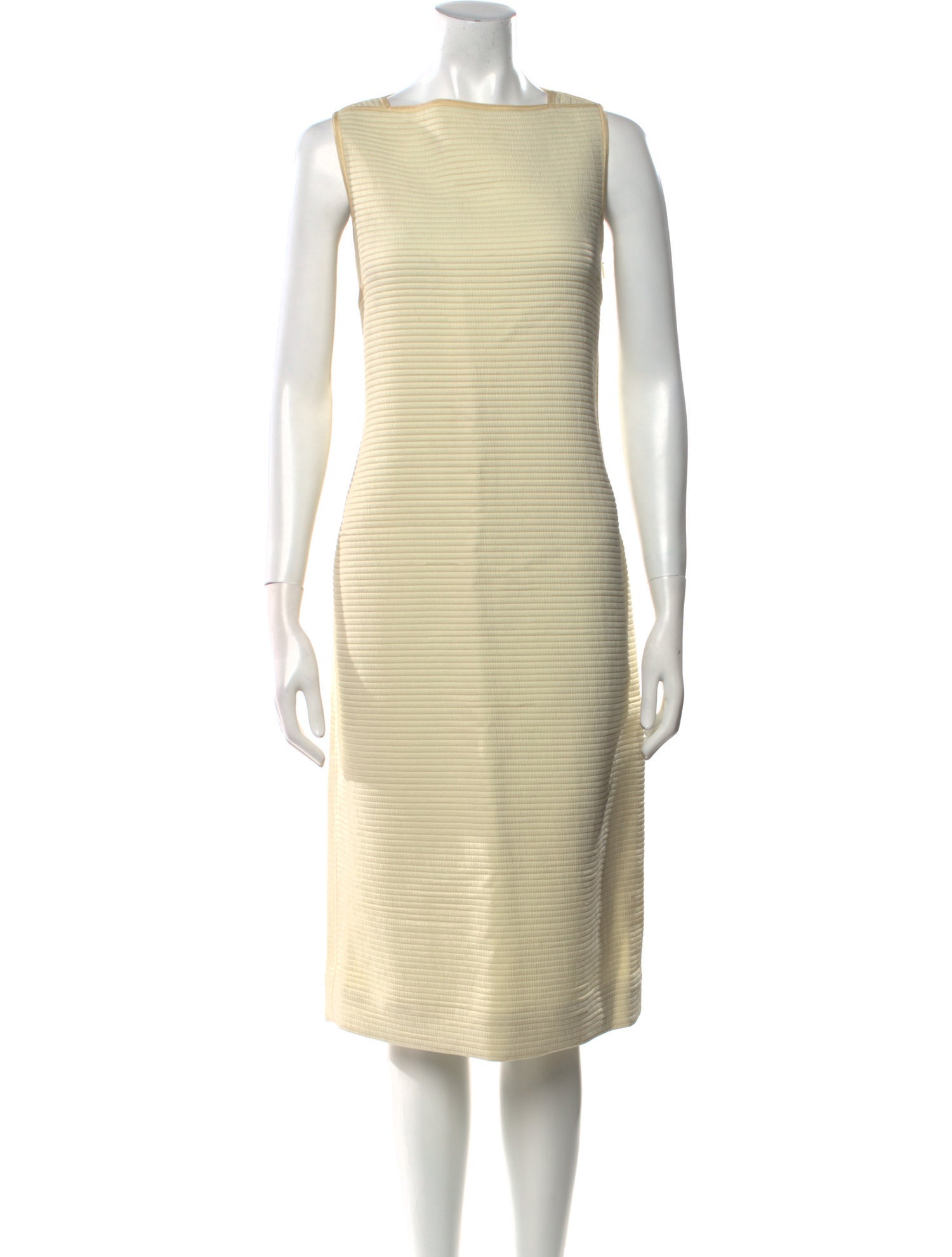 Cesare Fabbri Bateau Neckline Knee-Length Dress
