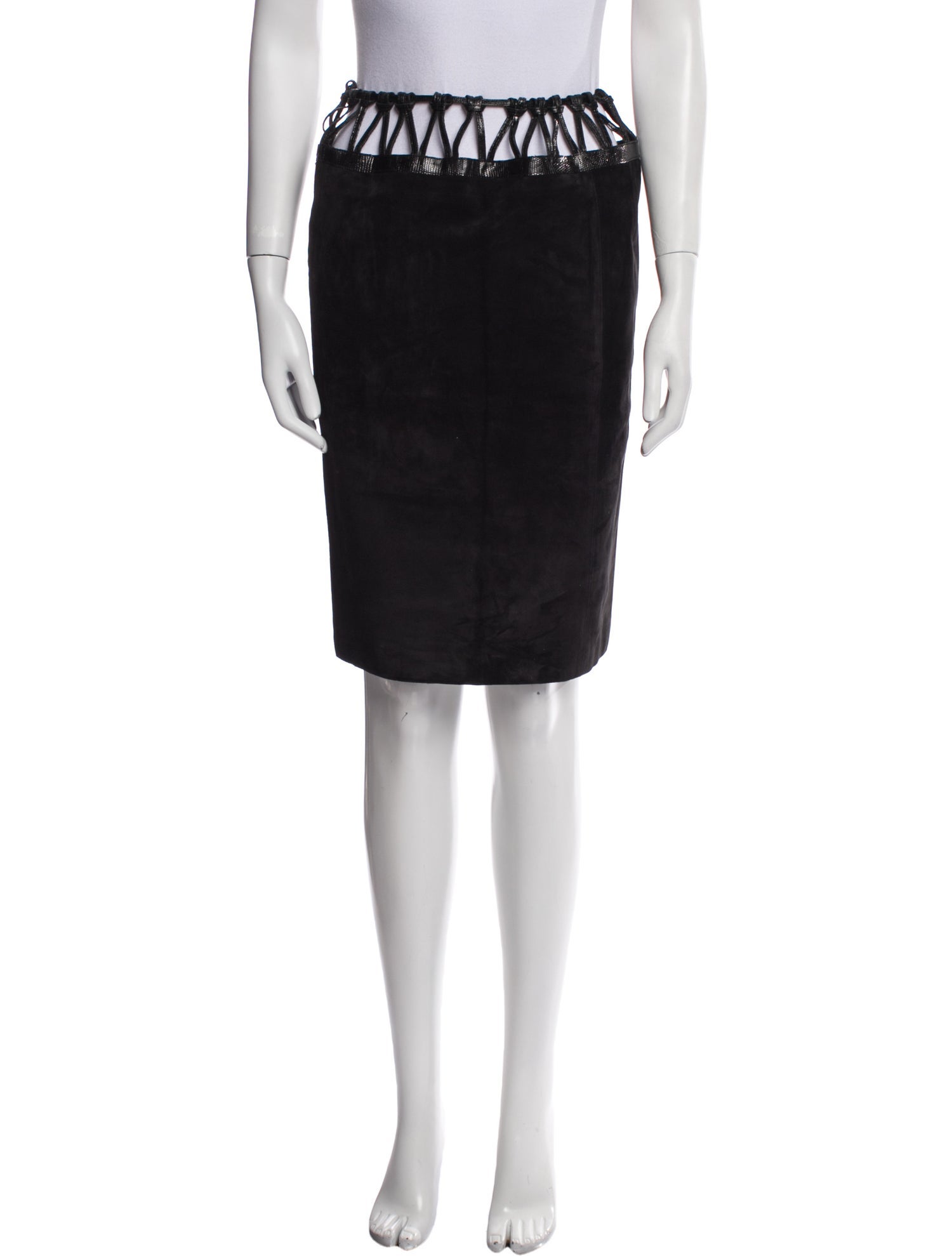 Cesare Fabbri Leather Knee-Length Skirt