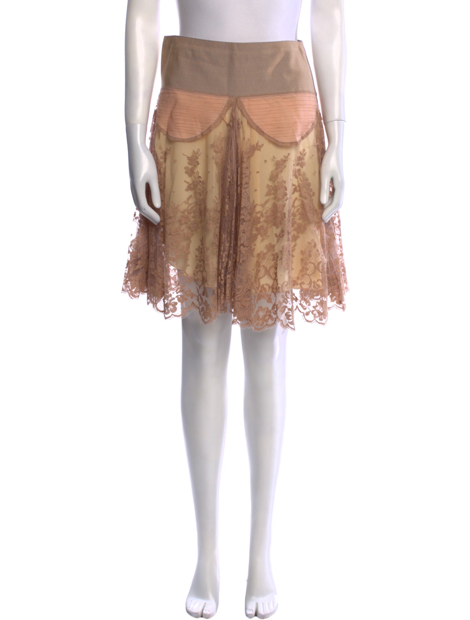 Cesare Fabbri Silk Knee-Length Skirt