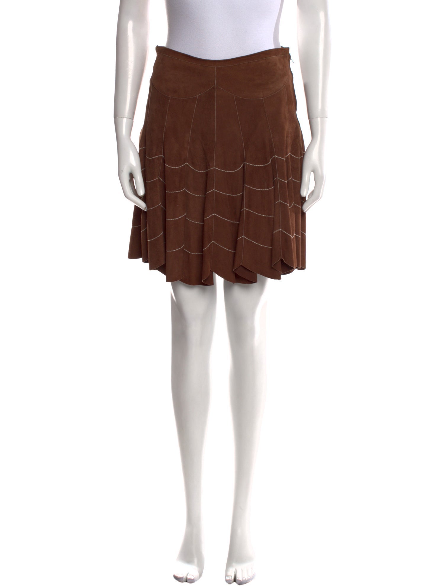 Cesare Fabbri Leather Mini Skirt