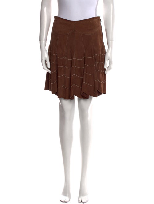 Cesare Fabbri Leather Mini Skirt