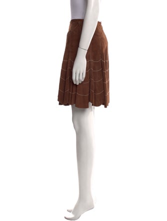 Cesare Fabbri Leather Mini Skirt