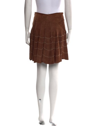 Cesare Fabbri Leather Mini Skirt