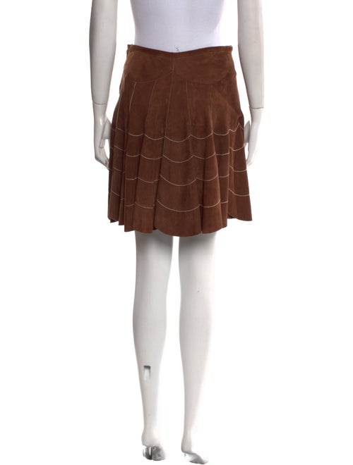 Cesare Fabbri Leather Mini Skirt