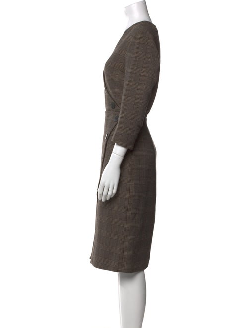 Cefinn Plaid Print Midi Length Dress