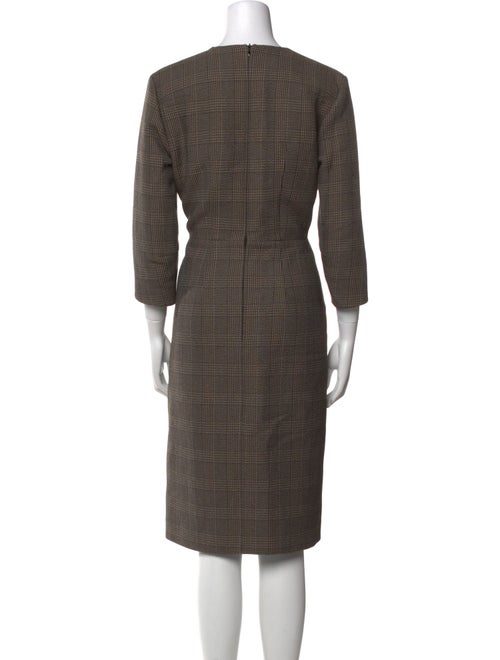 Cefinn Plaid Print Midi Length Dress