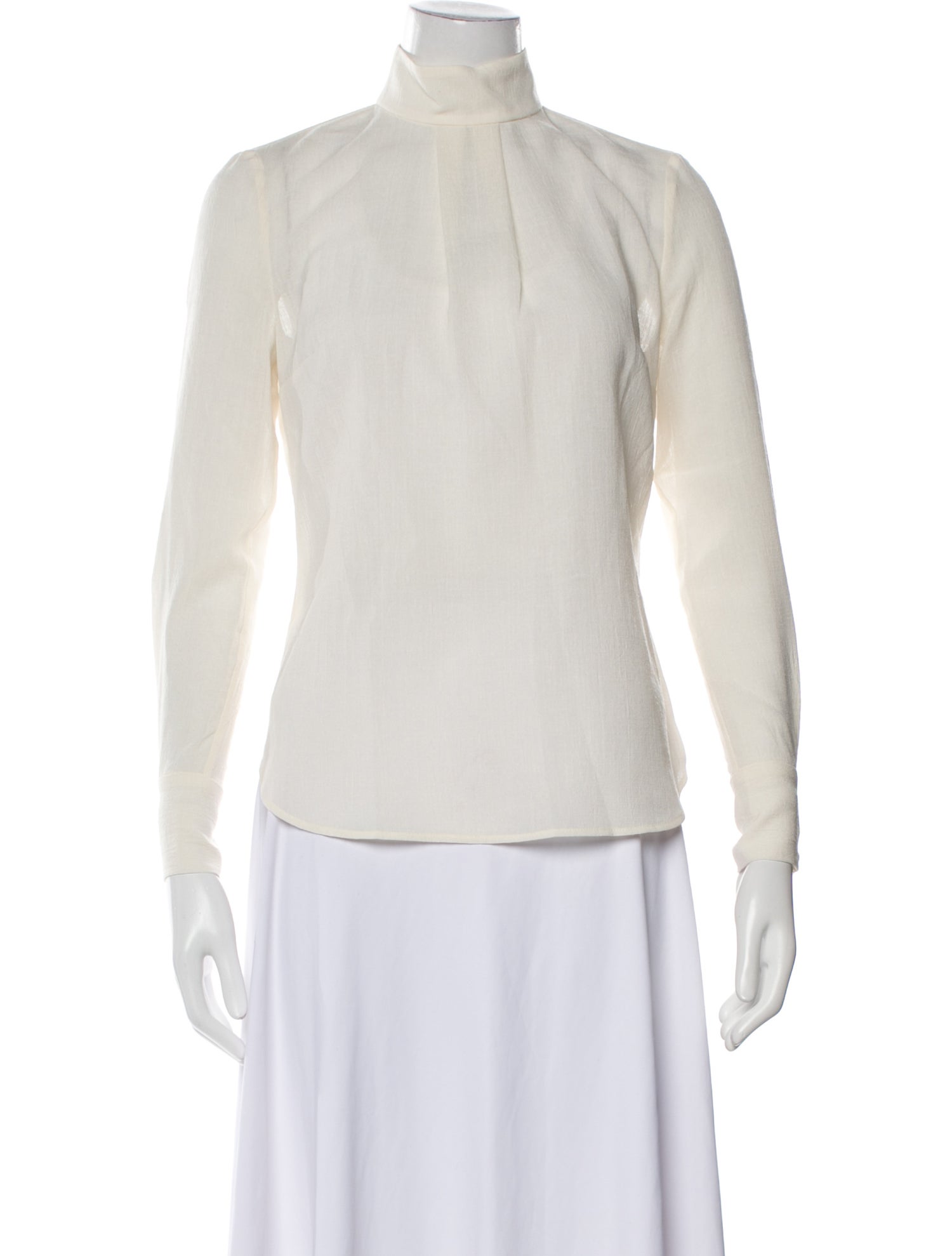 Cefinn Mock Neck Long Sleeve Blouse