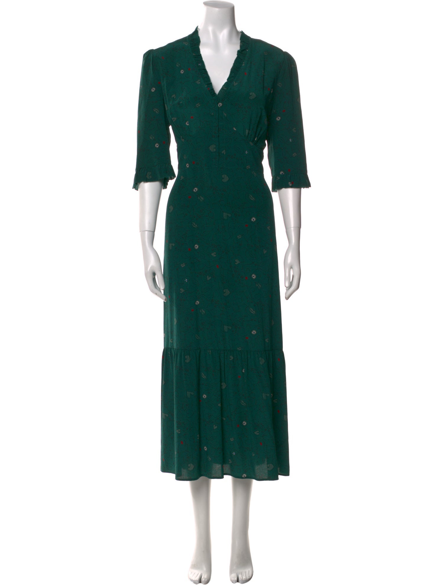 Cefinn Silk Midi Length Dress