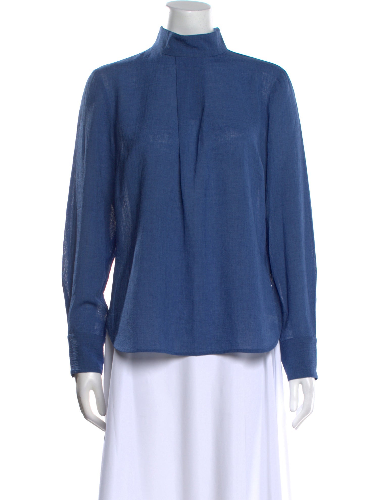 Cefinn Mock Neck Long Sleeve Blouse