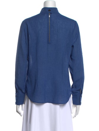 Cefinn Mock Neck Long Sleeve Blouse