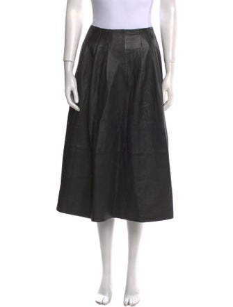 Cefinn Leather Midi Length Skirt