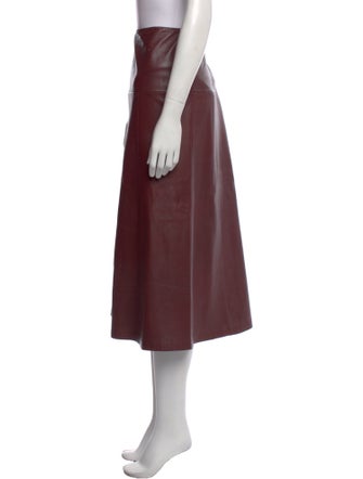 Cefinn Leather Midi Length Skirt