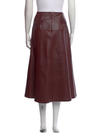 Cefinn Leather Midi Length Skirt