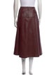 Cefinn Leather Midi Length Skirt