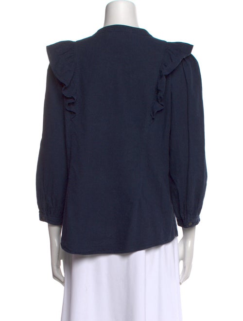 Cefinn V-Neck Three-Quarter Sleeve Blouse