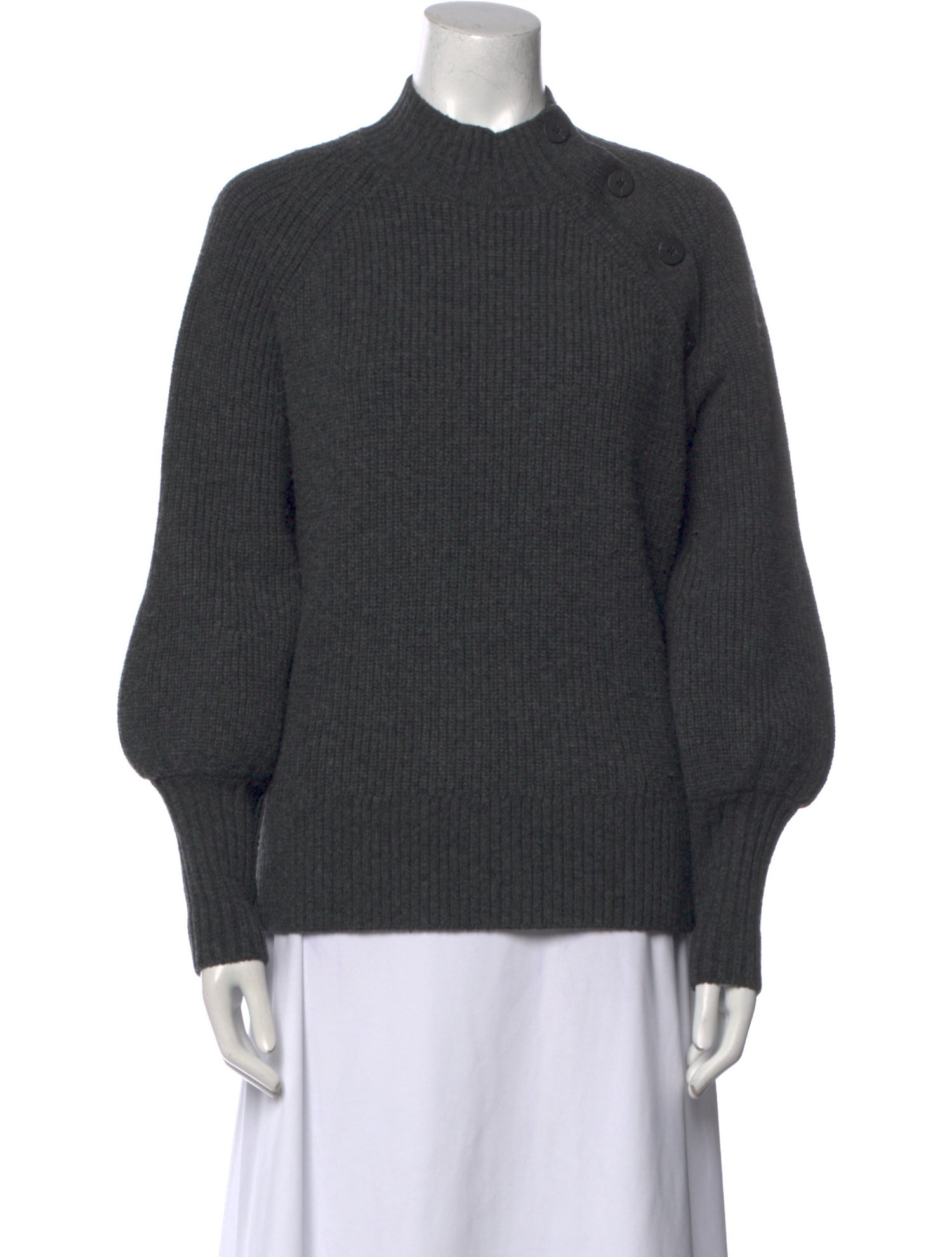 Cefinn Wool Mock Neck Sweater