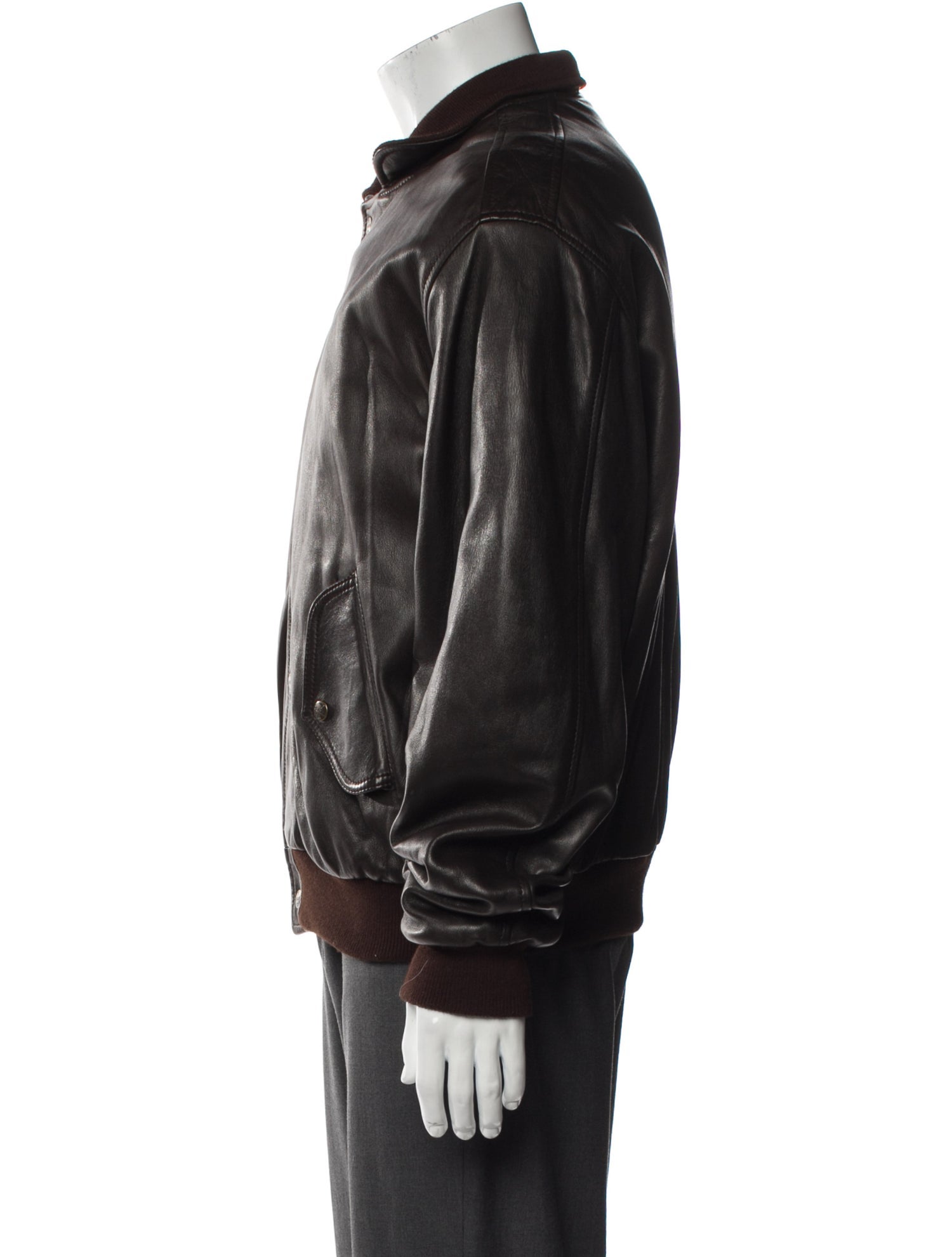 Chevignon Expression Leather Bomber Jacket