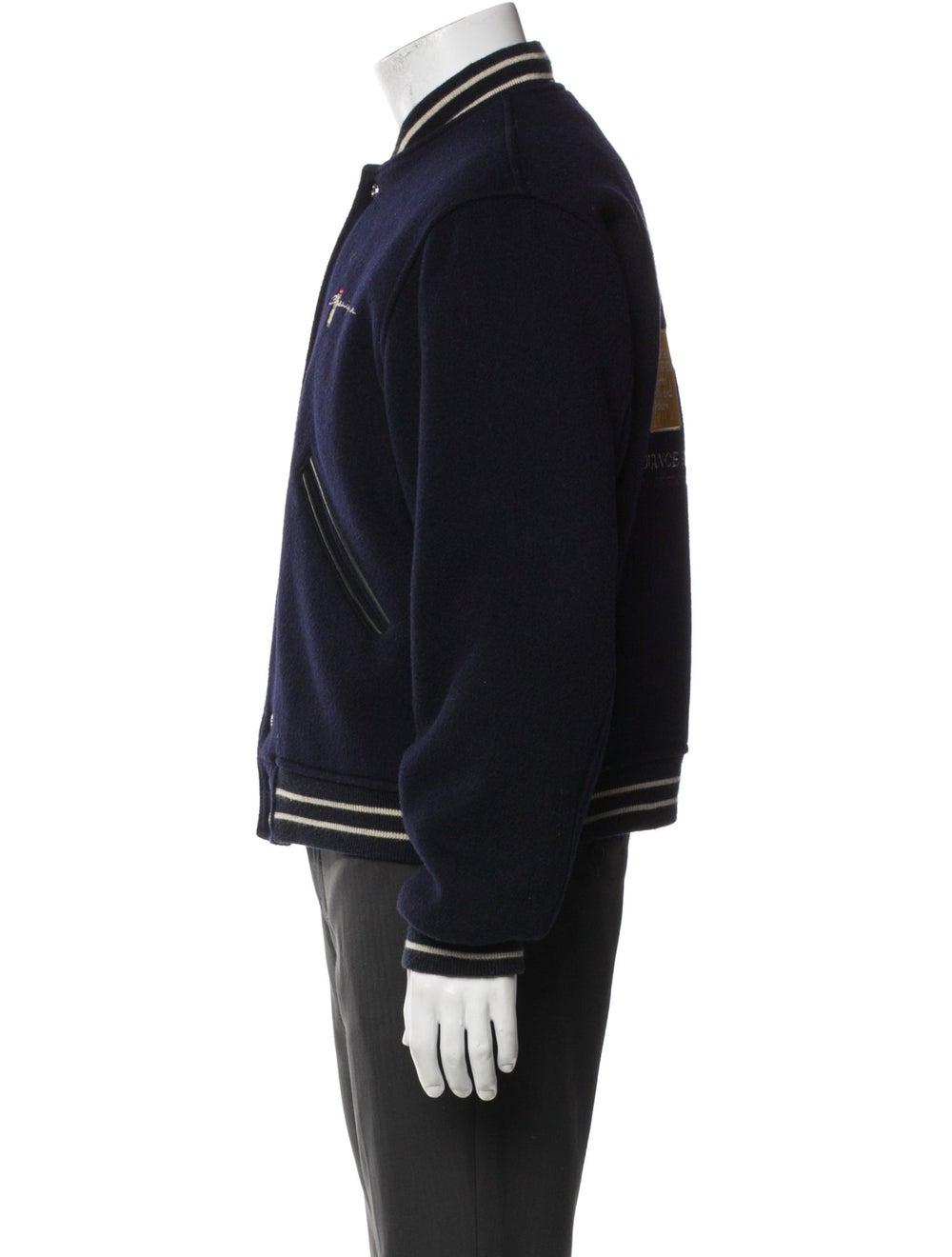 Chevignon Expression Wool Varsity Jacket Black St… - image 2