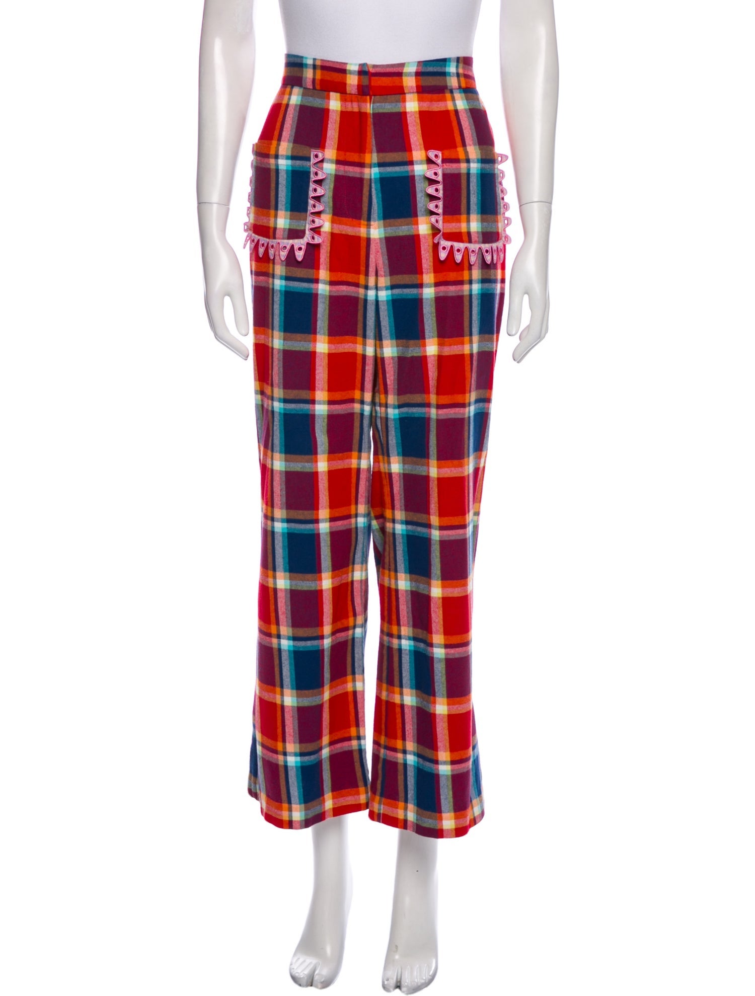 Celia B Plaid Print Wide Leg Pants