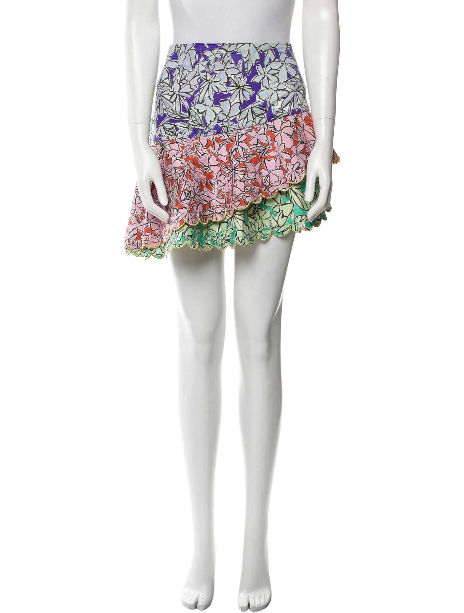 Celia B Floral Print Mini Skirt