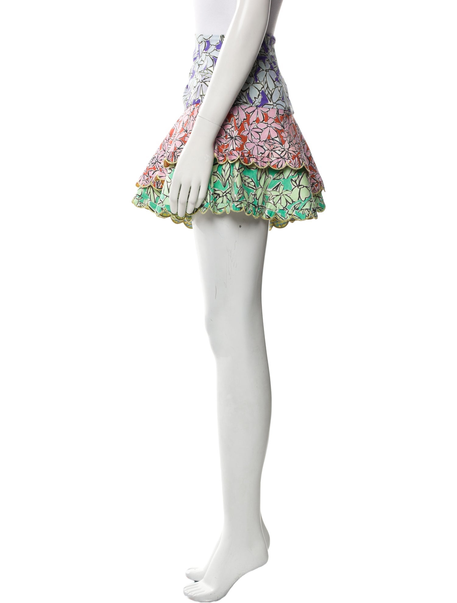 Celia B Floral Print Mini Skirt