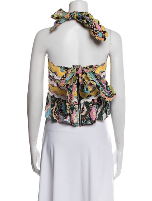 Celia B Floral Print Square Neckline Crop Top