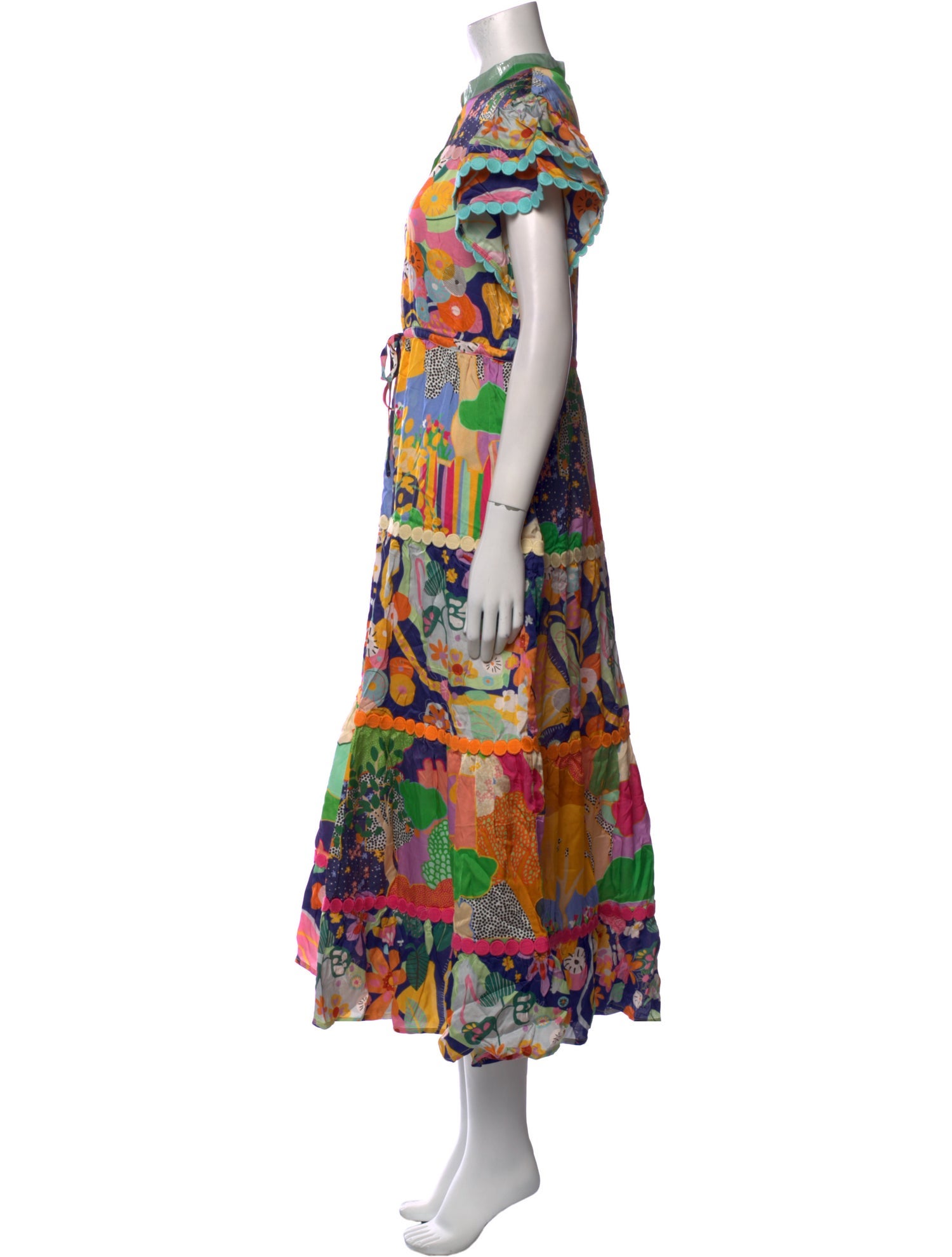 Celia B Printed Long Dress w/ Tags