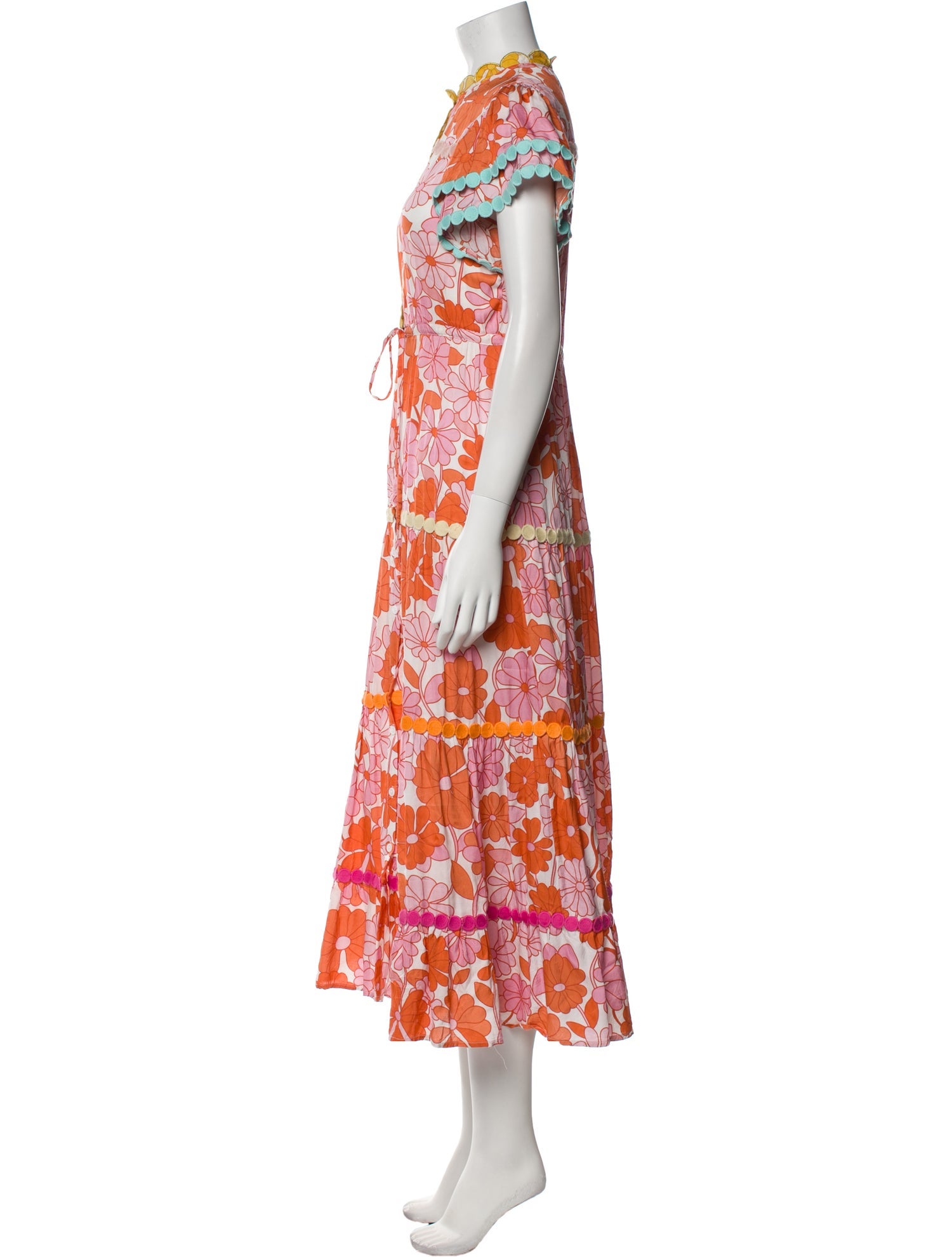 Celia B Floral Print Midi Length Dress