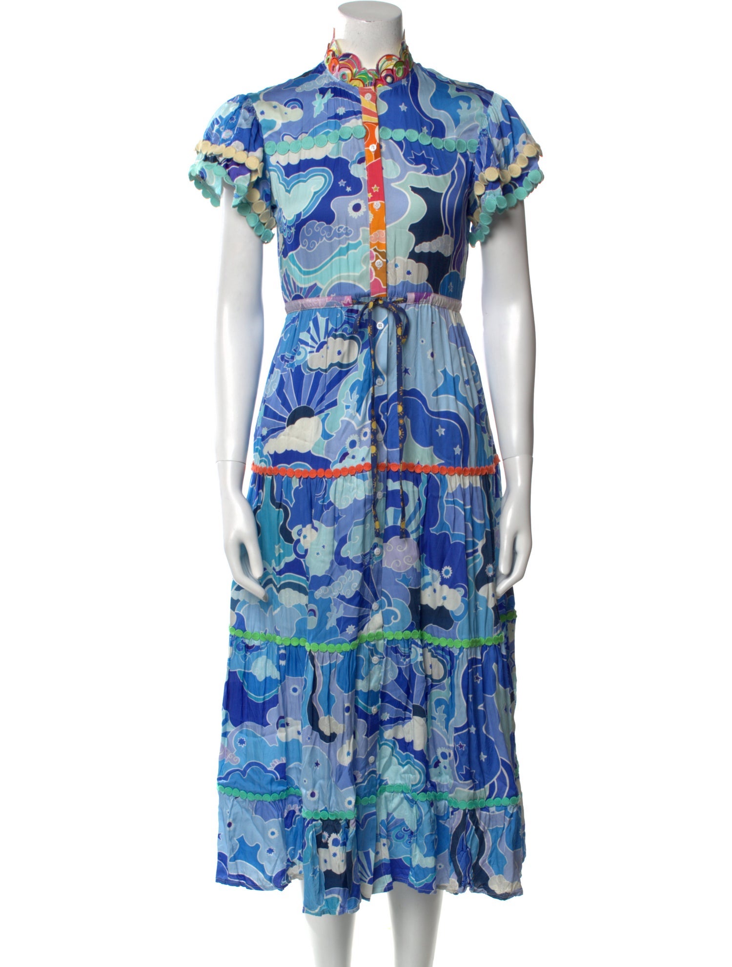 Celia B Floral Print Midi Length Dress