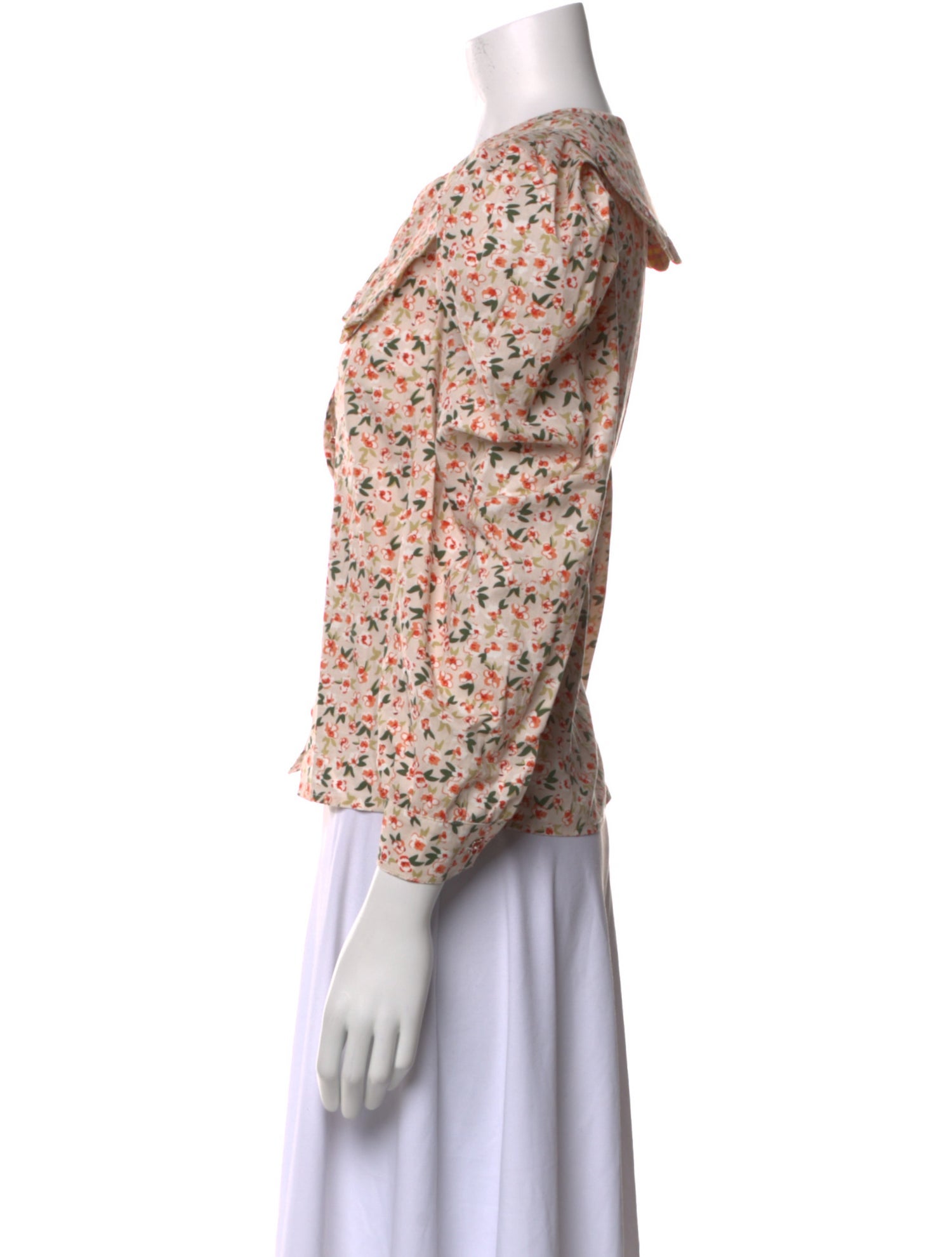Celia B Floral Print Crew Neck Blouse