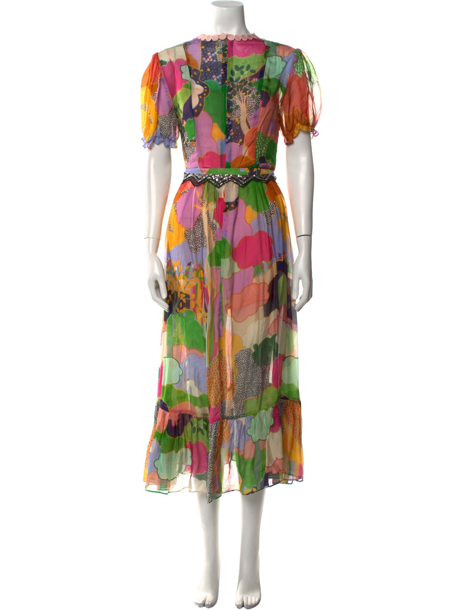 Celia B Floral Print Midi Length Dress