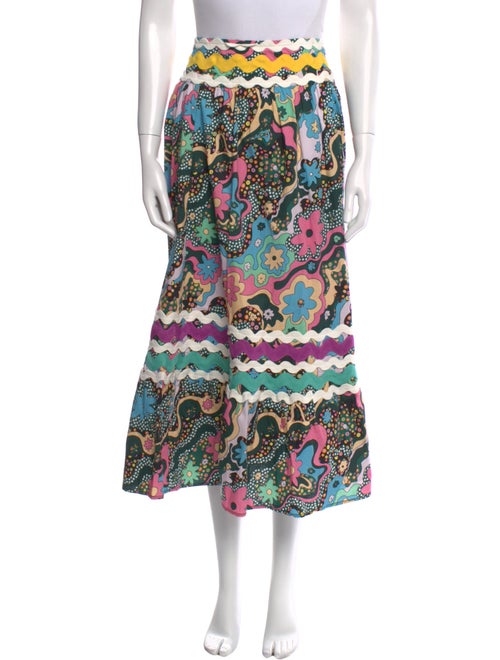 Celia B Printed Midi Length Skirt