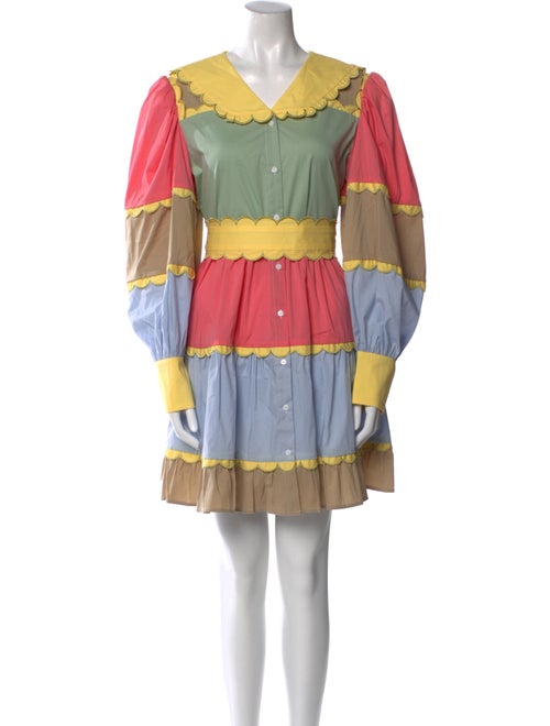 Celia B Colorblock Pattern Mini Dress