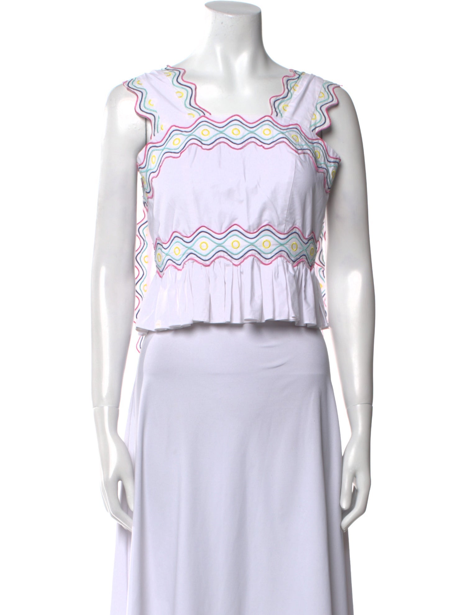 Celia B Striped Square Neckline Crop Top