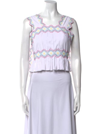 Celia B Striped Square Neckline Crop Top