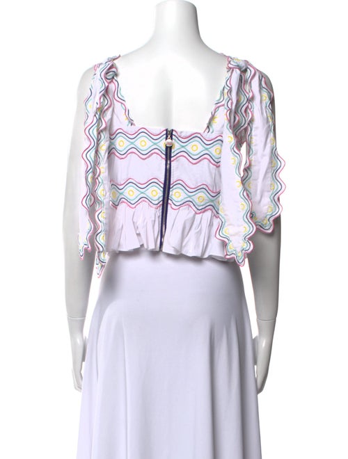 Celia B Striped Square Neckline Crop Top