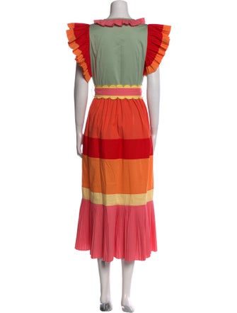 Celia B Colorblock Pattern Long Dress