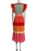 Celia B Colorblock Pattern Long Dress