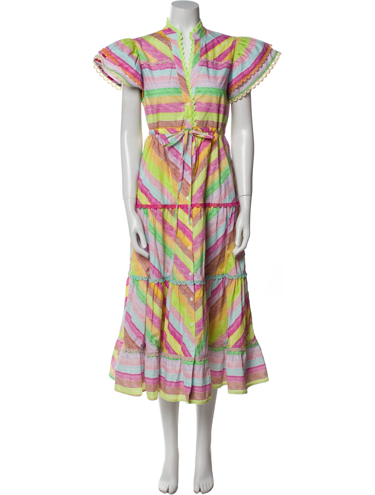 Celia B Striped Midi Length Dress