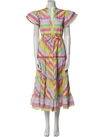 Celia B Striped Midi Length Dress