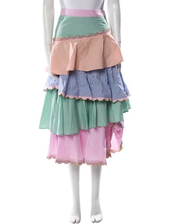 Celia B Striped Midi Length Skirt