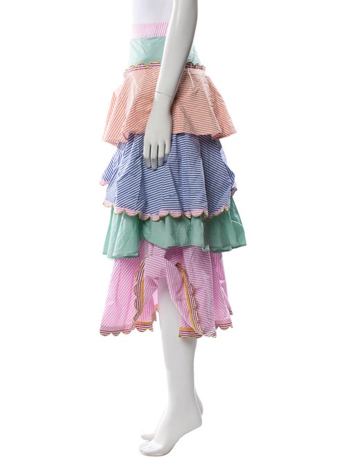 Celia B Striped Midi Length Skirt