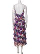 Zandra Rhodes Floral Print Midi Length Dress