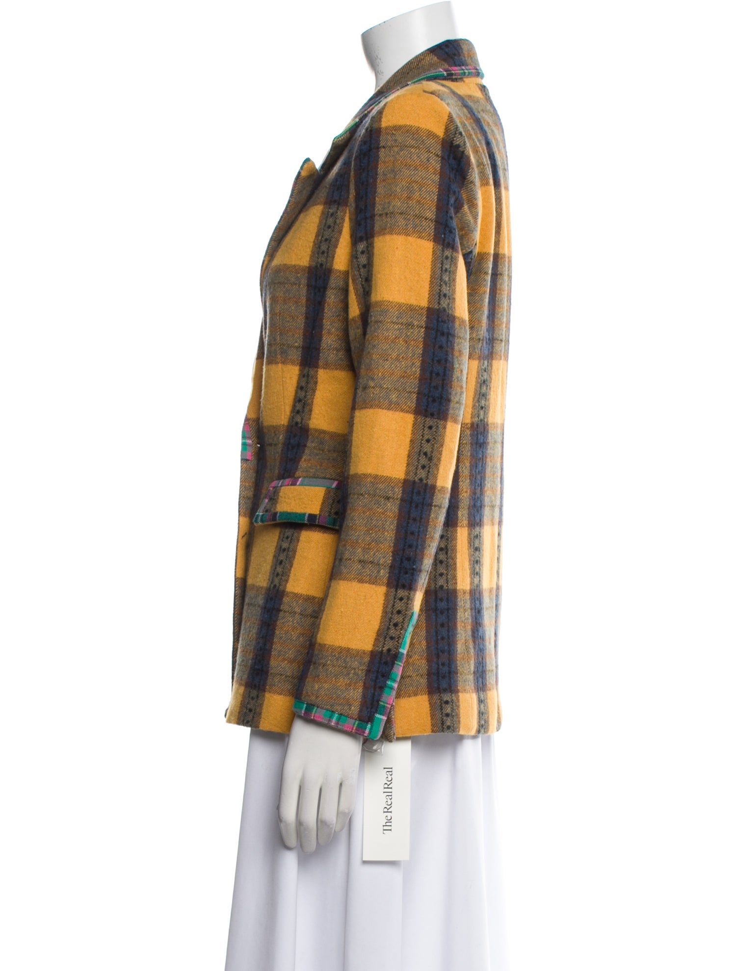 Celia B Plaid Print Blazer