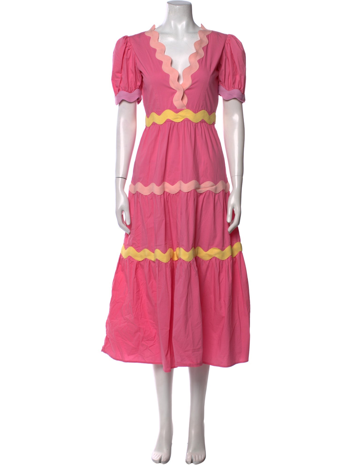 Celia B Colorblock Pattern Long Dress