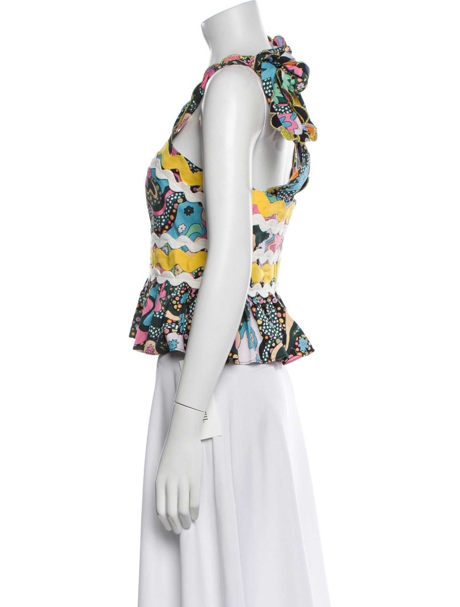 Celia B Floral Print Square Neckline Crop Top