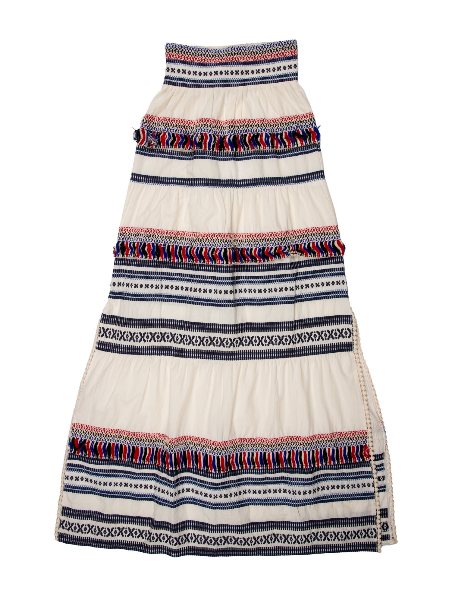 Celia Dragouni Striped Long Skirt