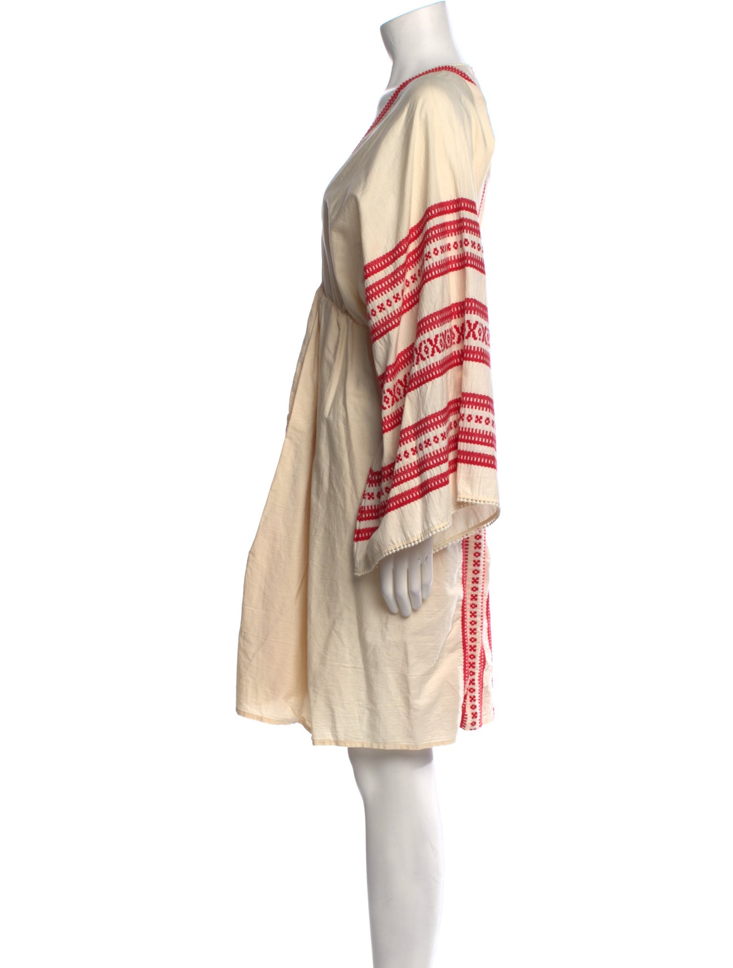 Celia Dragouni Striped Knee-Length Dress
