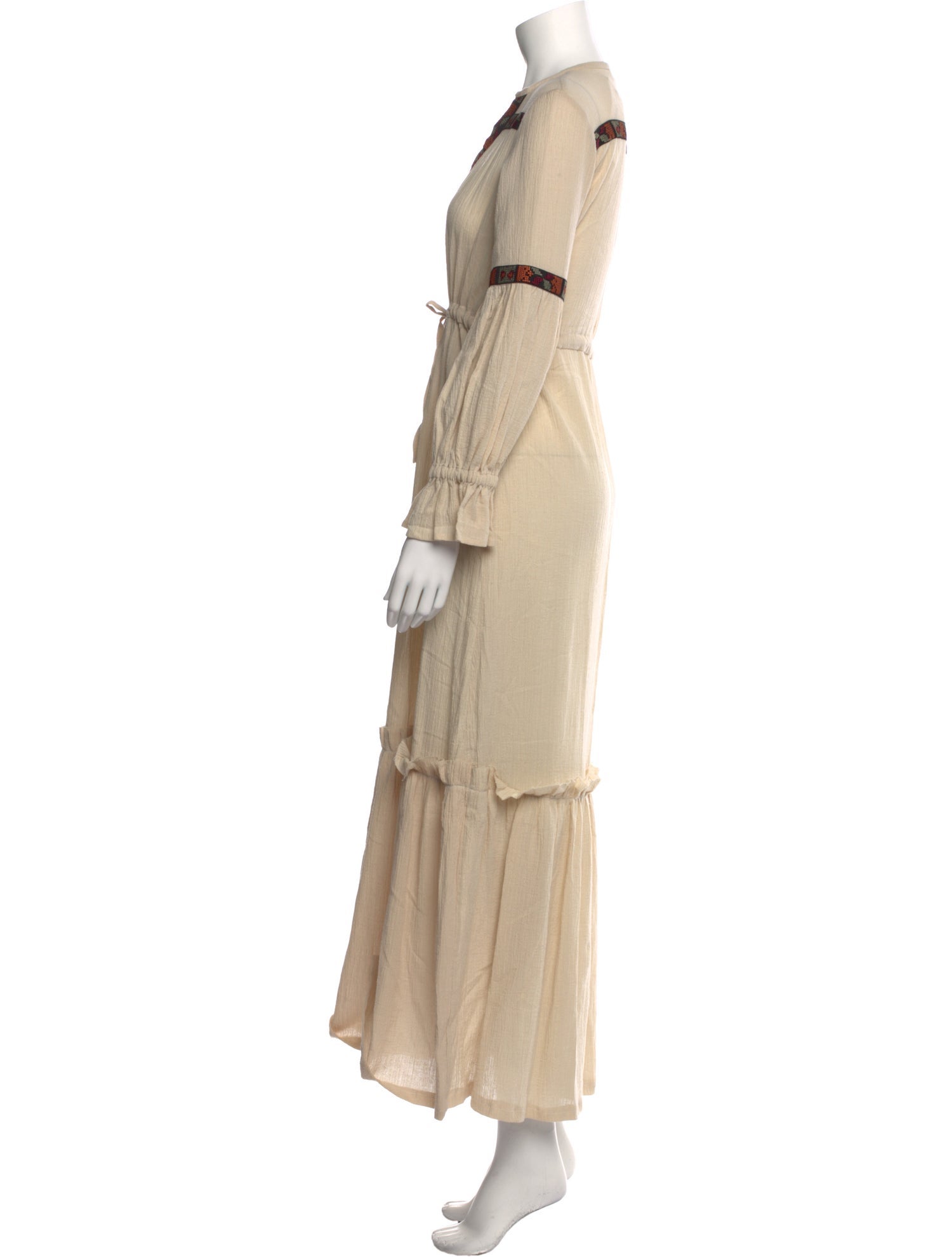Celia Dragouni Plunge Neckline Long Dress